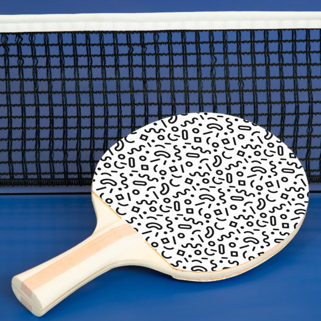 Retro Squiggle Mönster Pingisracket (Insitu)
