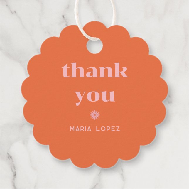 Retro Squiggle Quinceañera Gåvor Etiketter (Baksida)