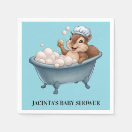 Retro Squirrel Baby Shower Pappersservett