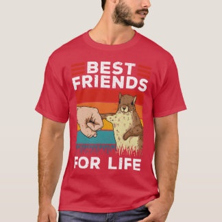 Retro Squirrel Best Friends for Life Funny Squirre T Shirt