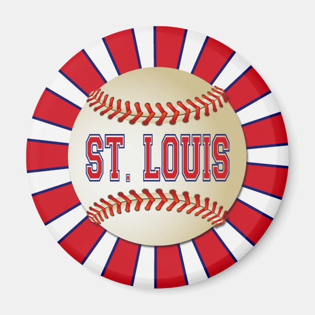RETRO ST LOUIS BASEBALL MAGNET (Framsidan)