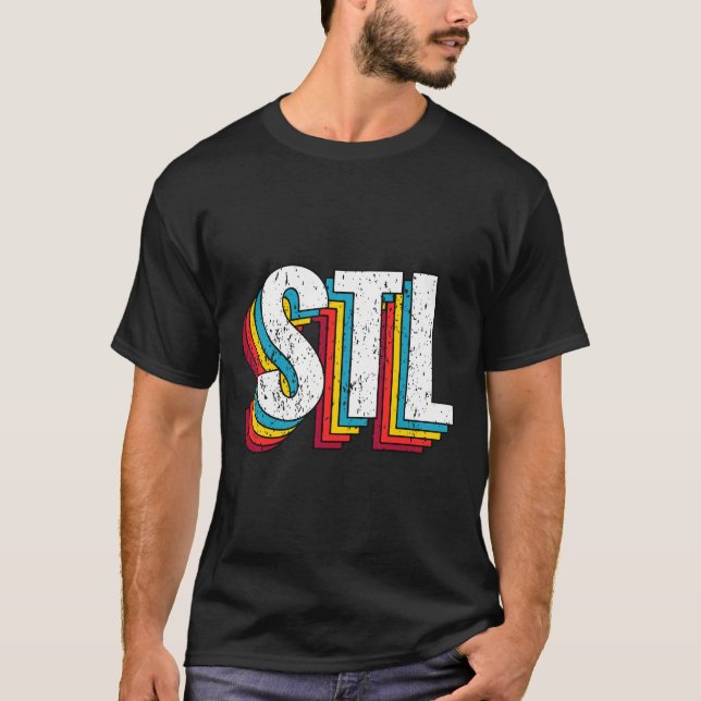Retro St. Louis T Shirt (Framsida)