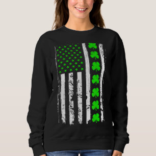 Retro St patrick's day Grönt IRISH American Flagga T Shirt