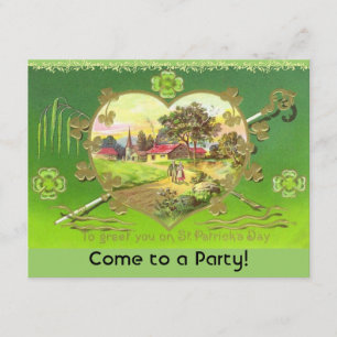 Retro St. Patrick's Day Party bjudits in! Inbjudningar