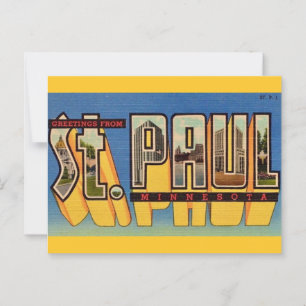 Retro St Paul Minnesota Hälsningar Vykort