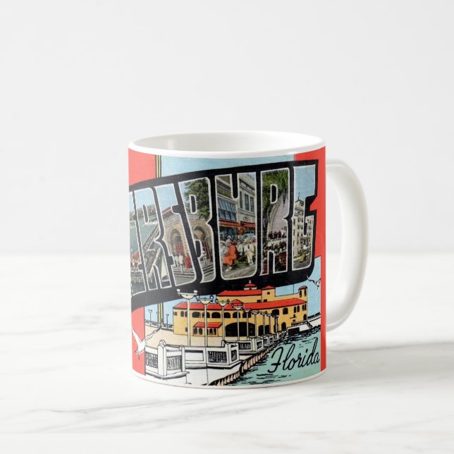 Retro St Petersburg Florida Mugg (Framsida höger)