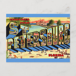 Retro St Petersburg Florida Vykort