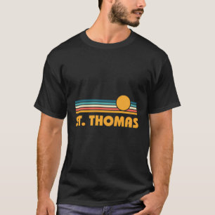 Retro St Thomas Us Virgin Islands Sunset T Shirt