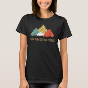 Retro stad av den Grand Rapids bergskjortan T Shirt