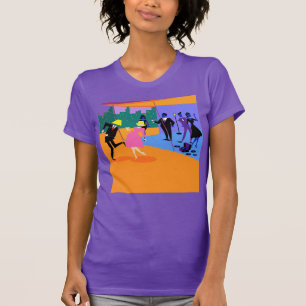 Retro stads- RooftoppartyT-tröja Tee Shirt