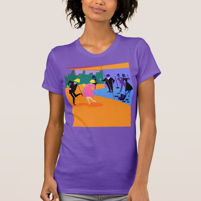 Retro stads- RooftoppartyT-tröja Tee Shirt (Framsida)