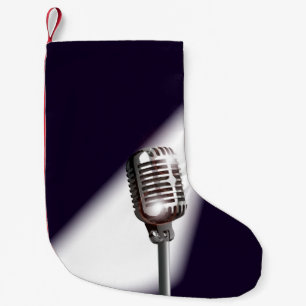 Retro Stage-mikrofon Liten Julstrumpa