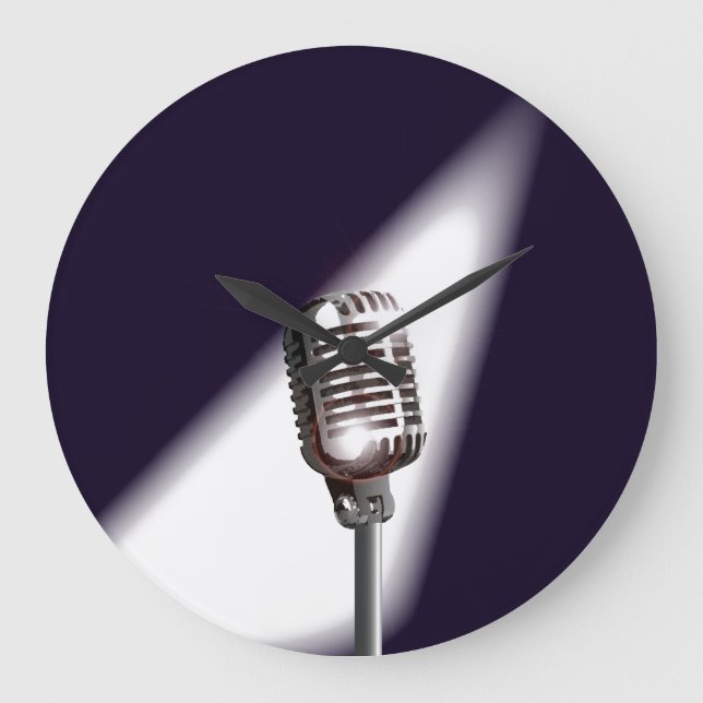 Retro Stage-mikrofon Stor Klocka (Framsida)