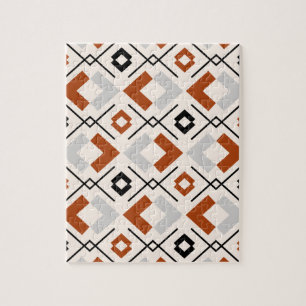Retro stamgeometriskt mönster pussel