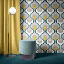 Retro stämning Aqua Teal Blush Rosa Gul Beige