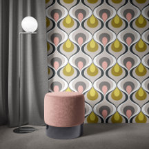 Retro stämning Senapsgul Rosa Grå Beige