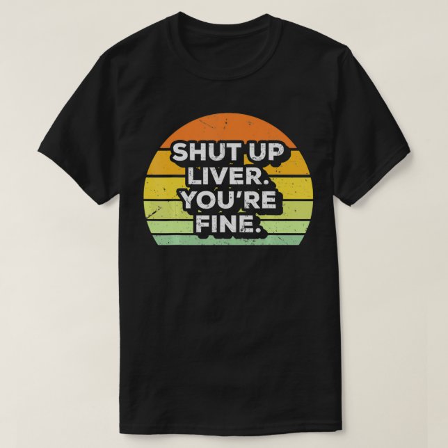 Retro Stäng av levern Bran Dricker St Pattys T Shirt (Design framsida)
