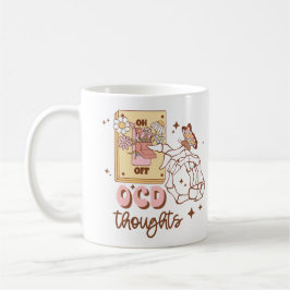 Retro “Stänga av OCD” Mental hälsa-medvetenhet Kaffemugg