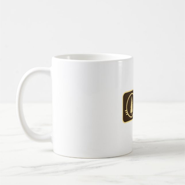 Retro Stanislaus National Forest Patch Kaffemugg (Vänster)