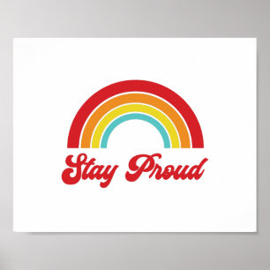Retro Stanna stolt Regbow Gay pride Poster