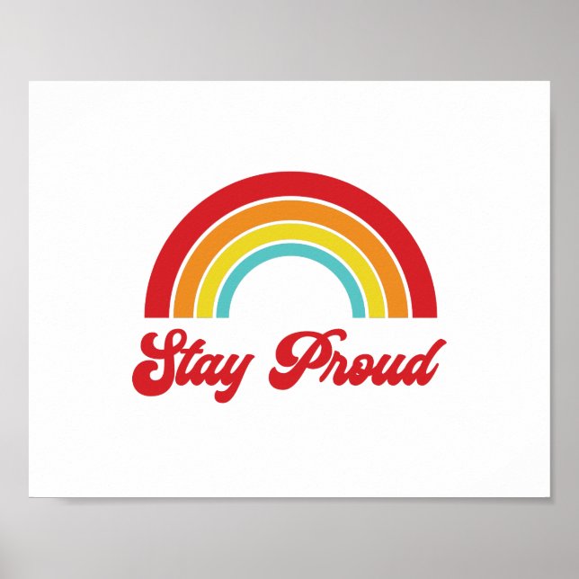 Retro Stanna stolt Regbow Gay pride Poster (Framsidan)
