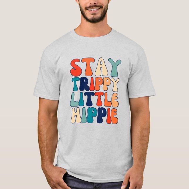 Retro Stanna Trippy Little Hippie T Shirt (Framsida)