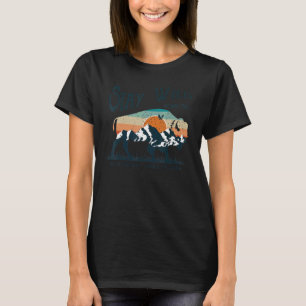 Retro Stanna Vild Roam Western Buffalo Bison Mount T Shirt