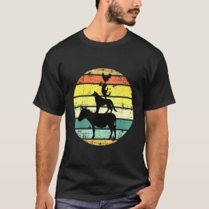 Retro Staplad Boskap Vintage Solnedgång Färg F T Shirt