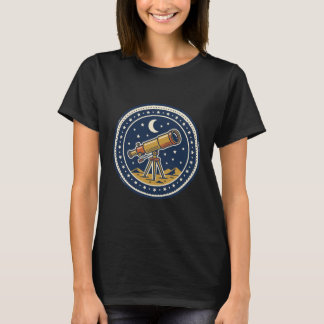 Retro Star Party Badge Astronomiklubb Klistermärke T Shirt
