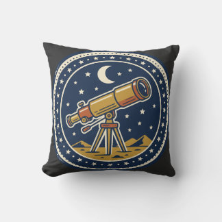 Retro Star Party-märke Astronomi Klubb Klistermärk Kudde