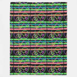 Retro Star Stripe Swirl Fleecefilt