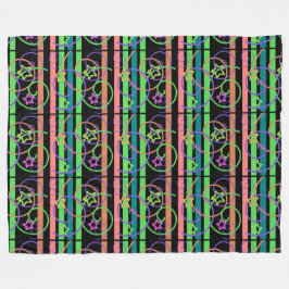 Retro Star Stripe Swirl Fleecefilt