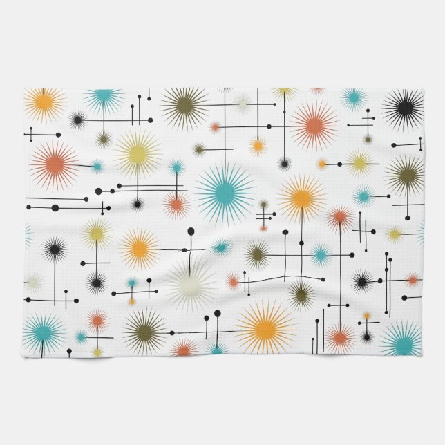Retro Starburger en Go-Go! Kökshandduk (Horisontell)