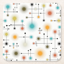 Retro Starburger en Go-Go! Underlägg Papper Kvadrat