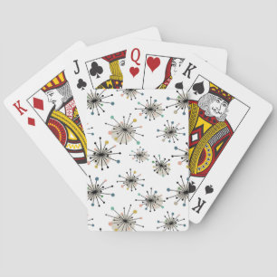 Retro Starburst Mid Century Modern Mönster Casinokort