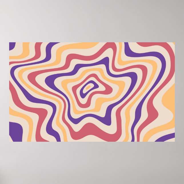 Retro starburst sunburst background pattern. 1960s poster (Framsidan)