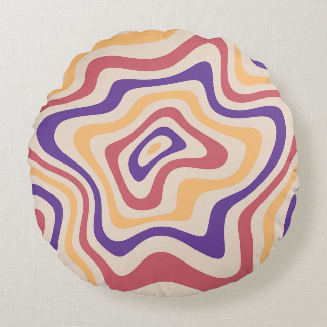 Retro starburst sunburst background pattern. 1960s rund kudde (Framsidan)
