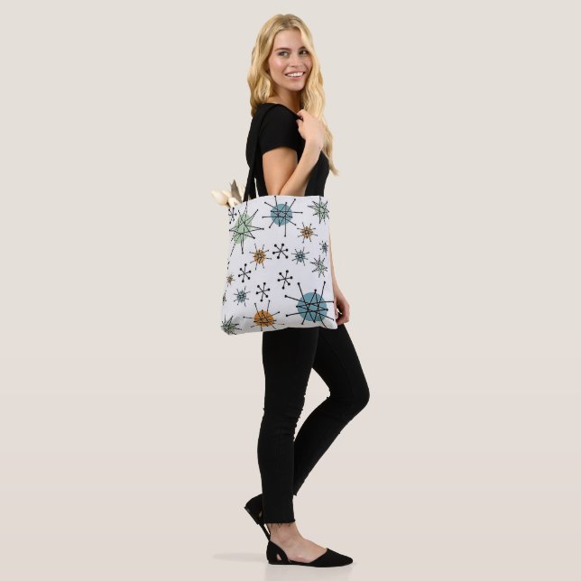 Retro Starburst Tote 70s - stil-design Tygkasse (På modell)