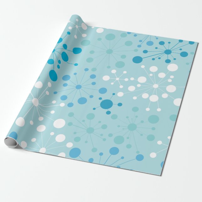 Retro Starburst Wrapping Papper Presentpapper (Utrullad)