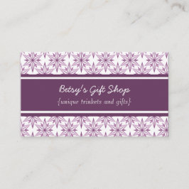 Retro Starbursts, Affärskort, Eggplant Visitkort