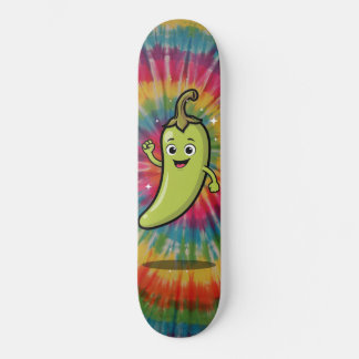 Retro Stark Grön Chilipeppar Mini Skateboard Bräda 18,5 Cm