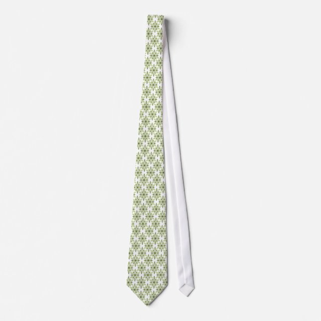 Retro Starlight Tie, Grönt Slips (Framsida)