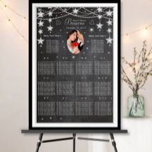 Retro Stars-chalkboard-fotosätesdiagram