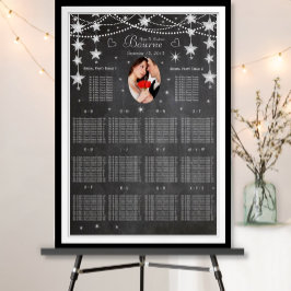 Retro Stars-chalkboard-fotosätesdiagram Poster