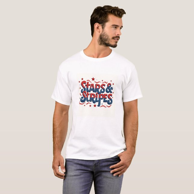 Retro Stars & Stripes T-shirt (Hel framsida)
