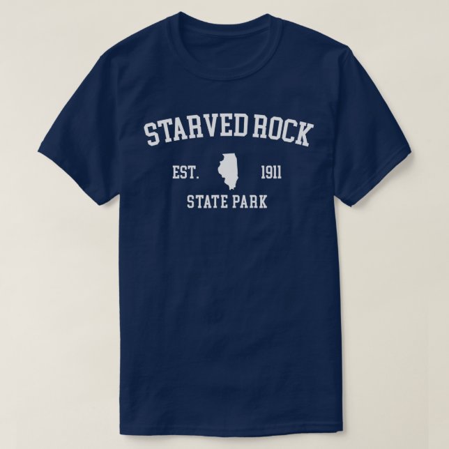 Retro Starved Sten State Park Hiking Illinois Est T Shirt (Design framsida)
