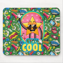 Retro Stay Cool Star Pop Art Mouse Pad Musmatta
