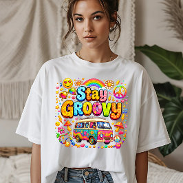 Retro Stay Groovy T Shirt
