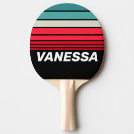 Retro Stealth Rainbow Horizon Randig med namn Pingisracket