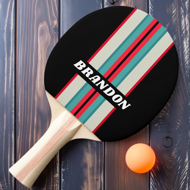 Retro Stealth Rainbow Rally Rand med namn Pingisracket (Skapare uppladdad)